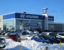 clear anodized ALUMICOR 2500 series curtainwall
clear thermalpane glass with low "E" argon Hyundai Dealership